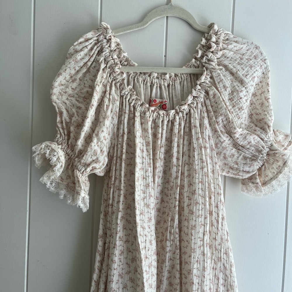 Floral Cream Maxi Dress